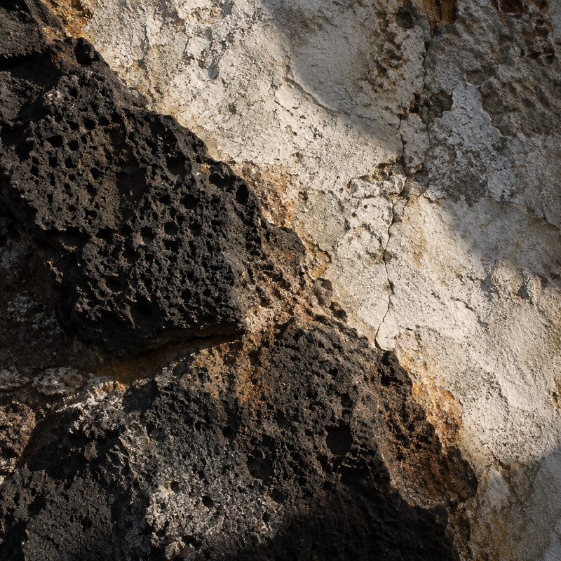 Materia e Terra, dettaglio geologico in situ