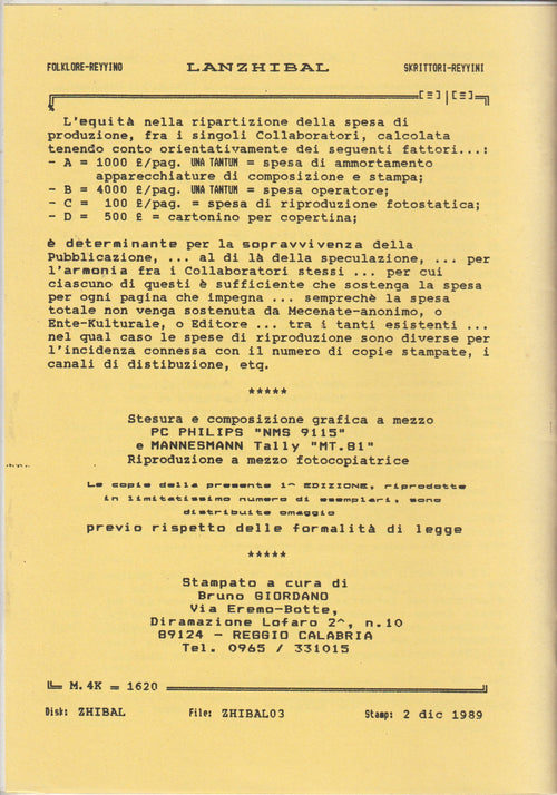 Bruno e la memoria del vernacolo — Lanzhibal — 17