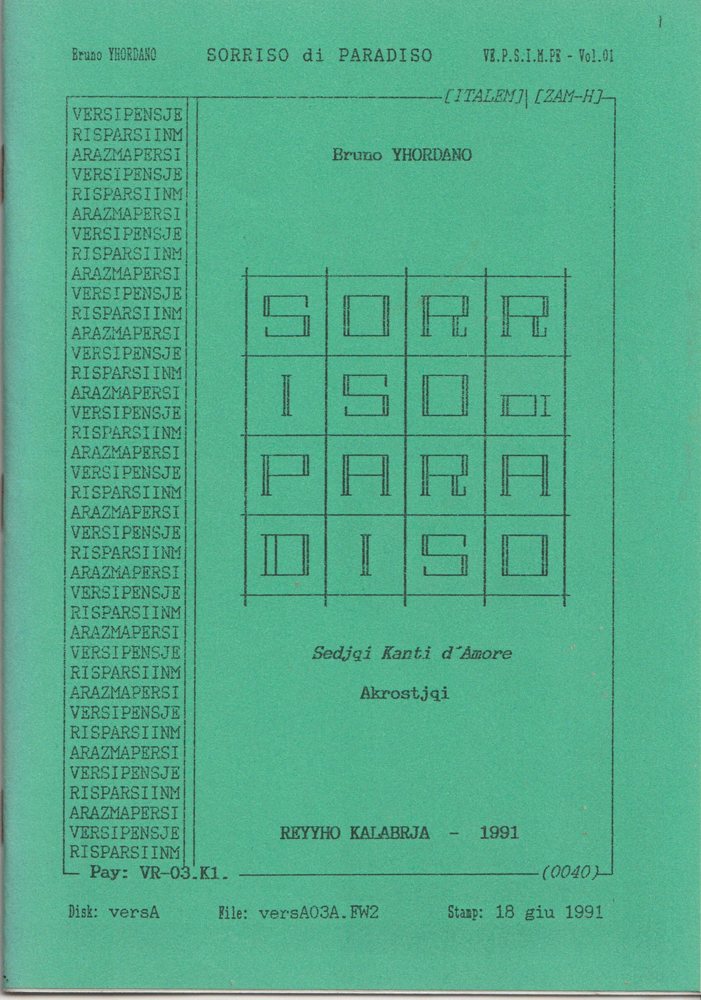 Bruno e la memoria del Vernacolo — Sorriso di Paradiso — 19