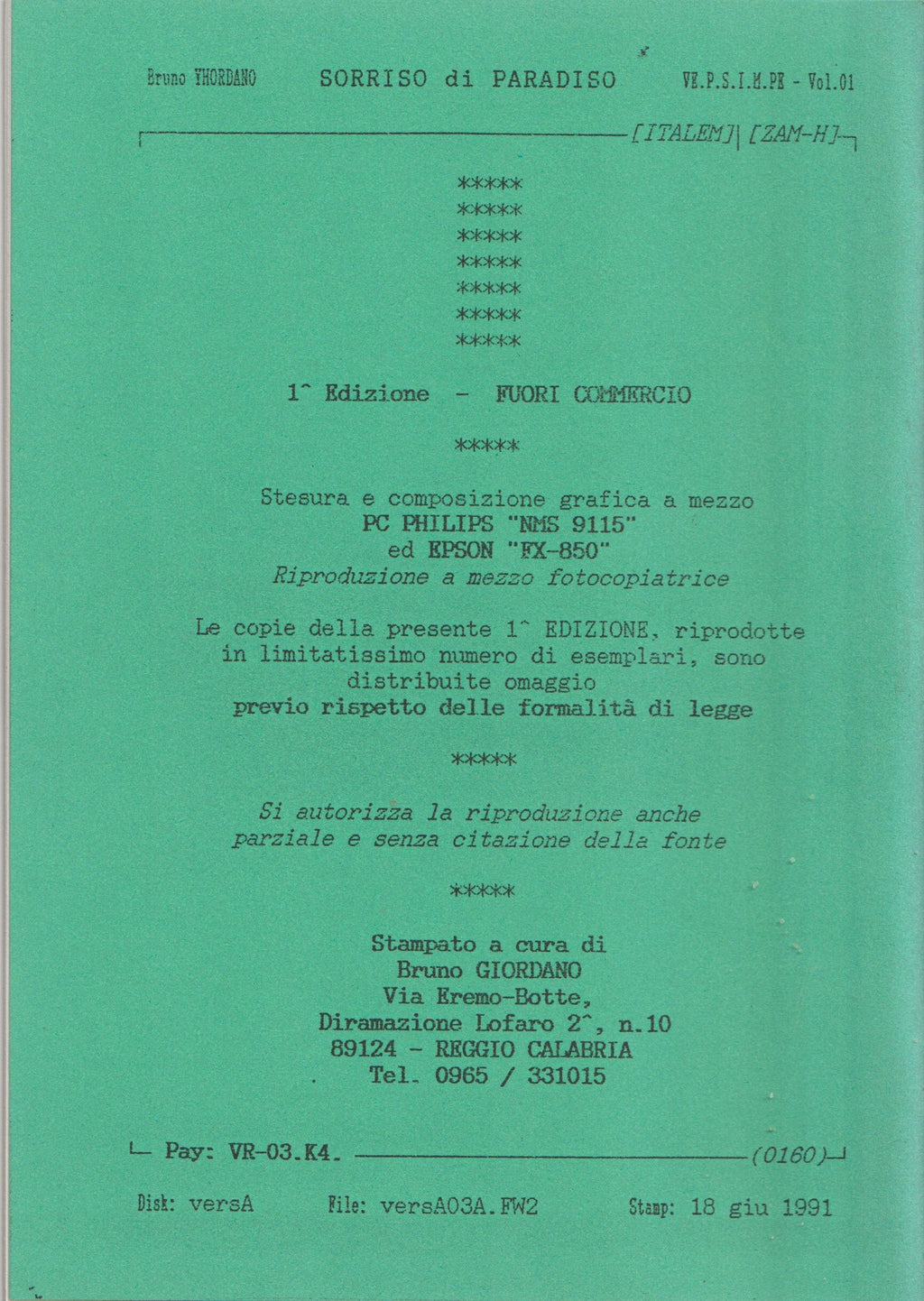Bruno e la memoria del Vernacolo — Sorriso di Paradiso — 19