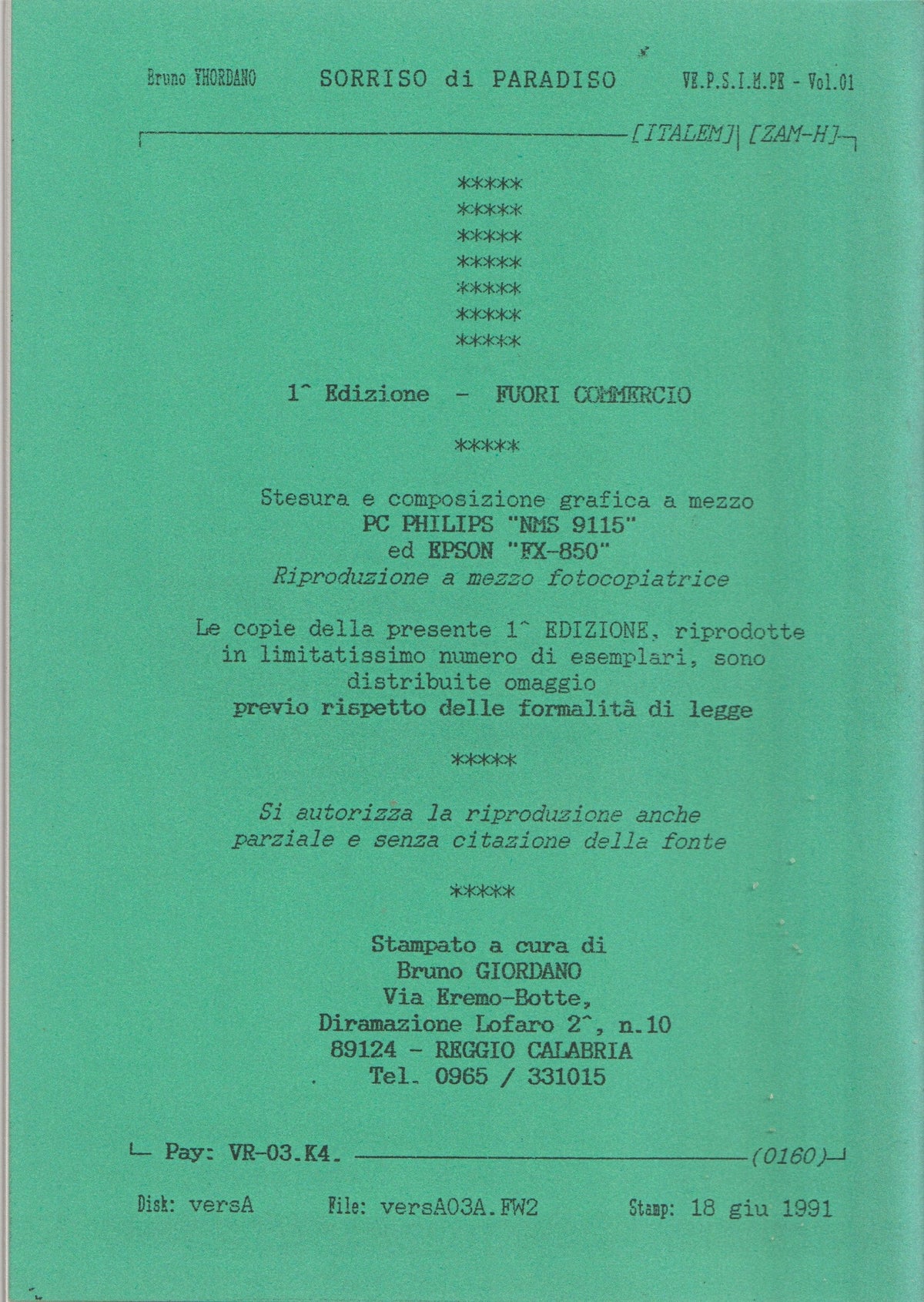 Bruno e la memoria del Vernacolo — Sorriso di Paradiso — 19