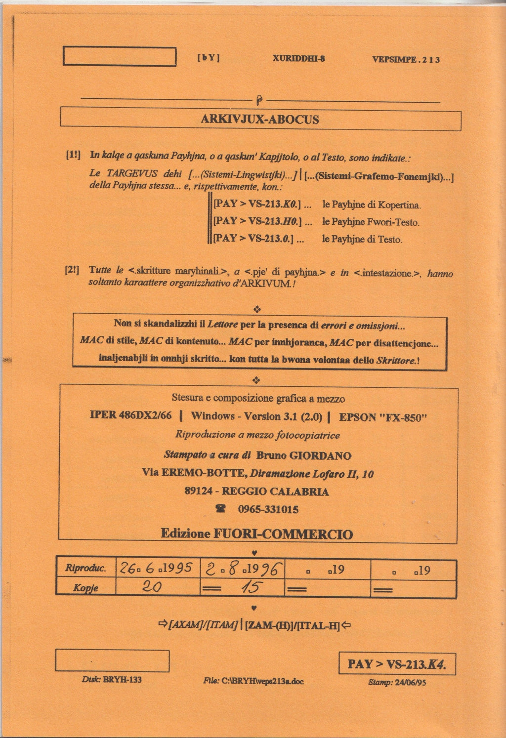 Bruno e la memoria del Vernacolo — Xuriddi 8.0