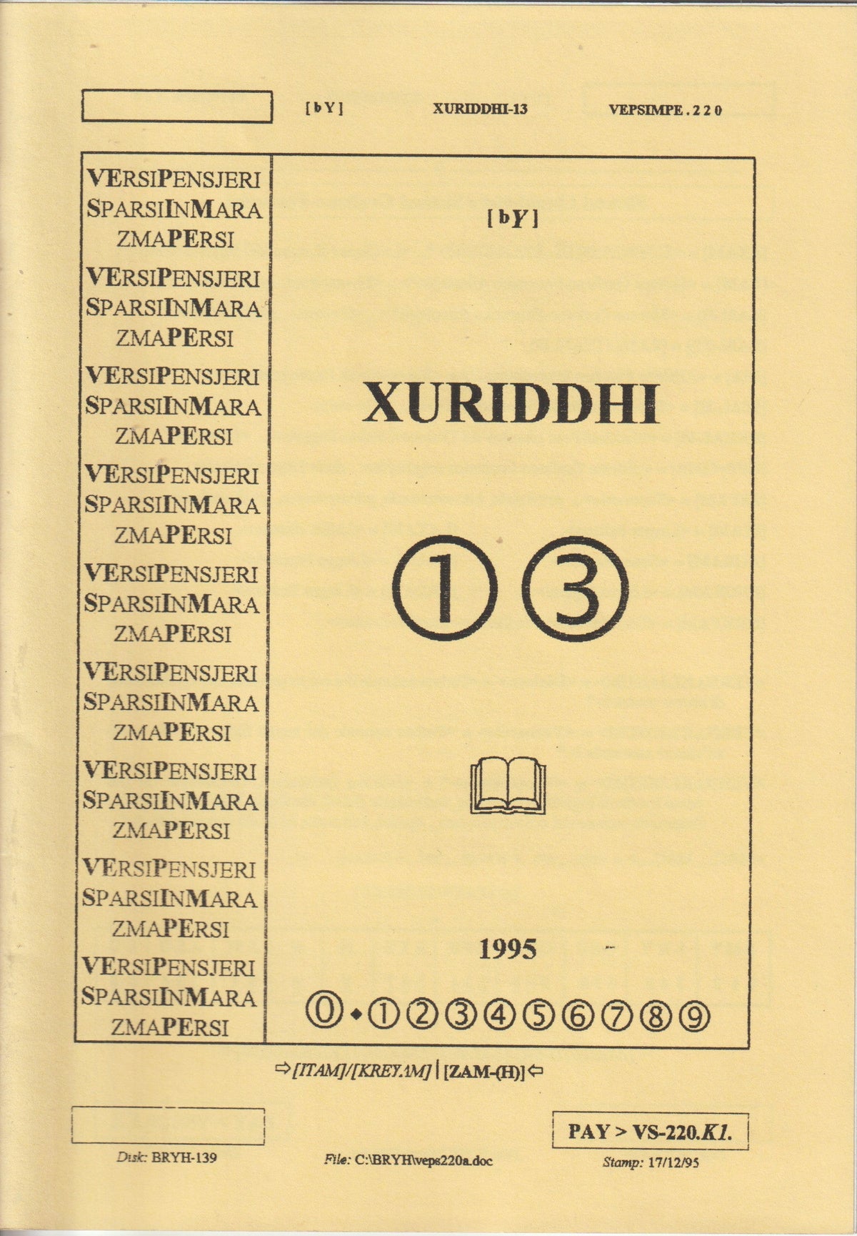 Bruno e la memoria del Vernacolo — Xuriddi 1.3 — 26