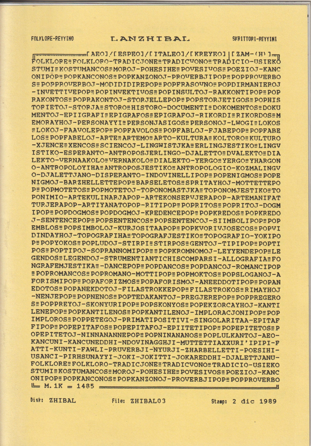 Bruno e la memoria del vernacolo — Lanzhibal — 17