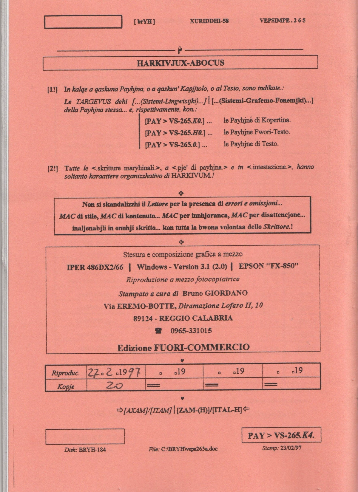 Bruno e la memoria del vernacolo — Xuriddi 2.8