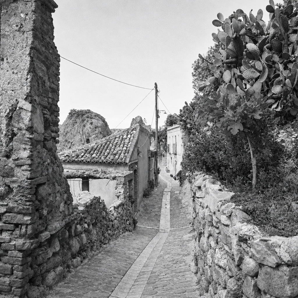 Vicoli in pietra in formato quadrato